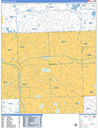 Farmington Hills  Wall Map Basic Style